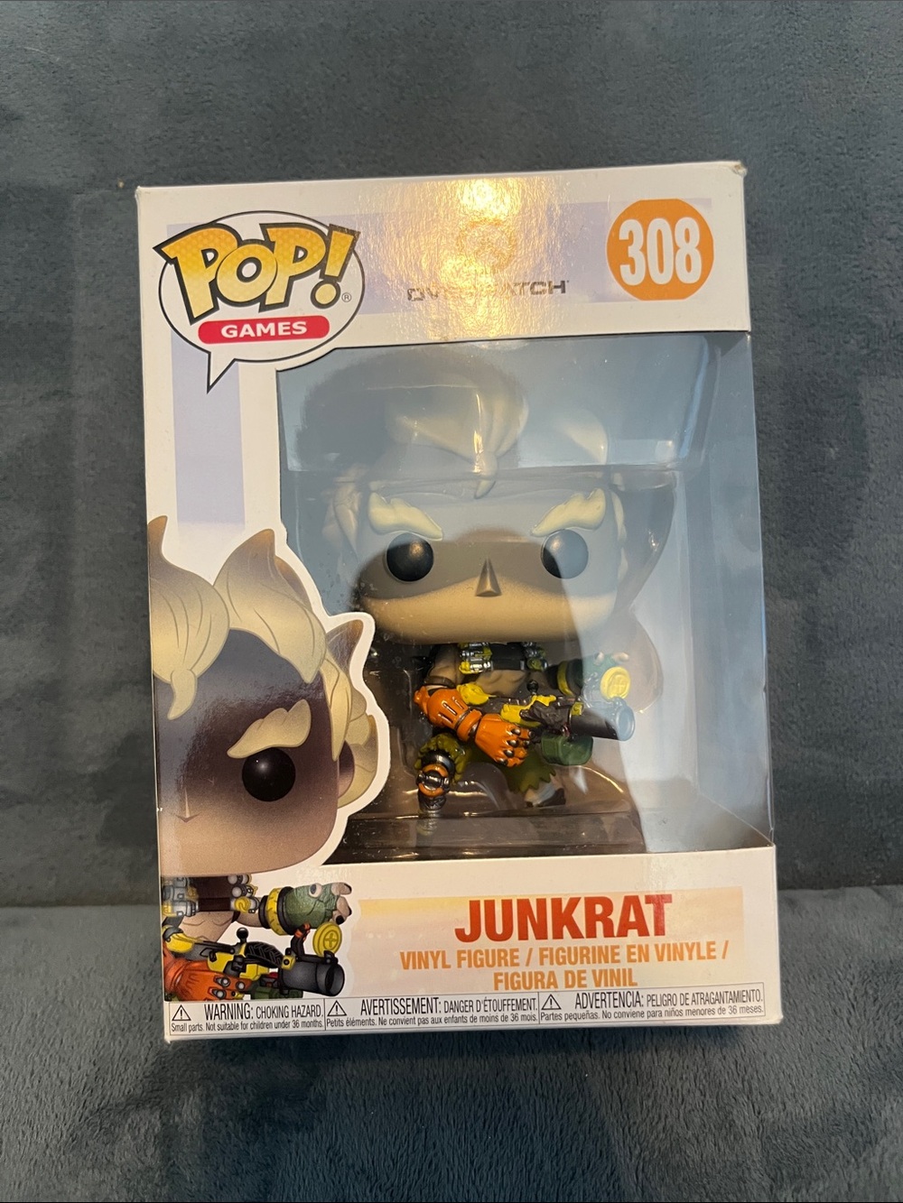 pop Junkrat Vinyl Figure with White and Orange Accents